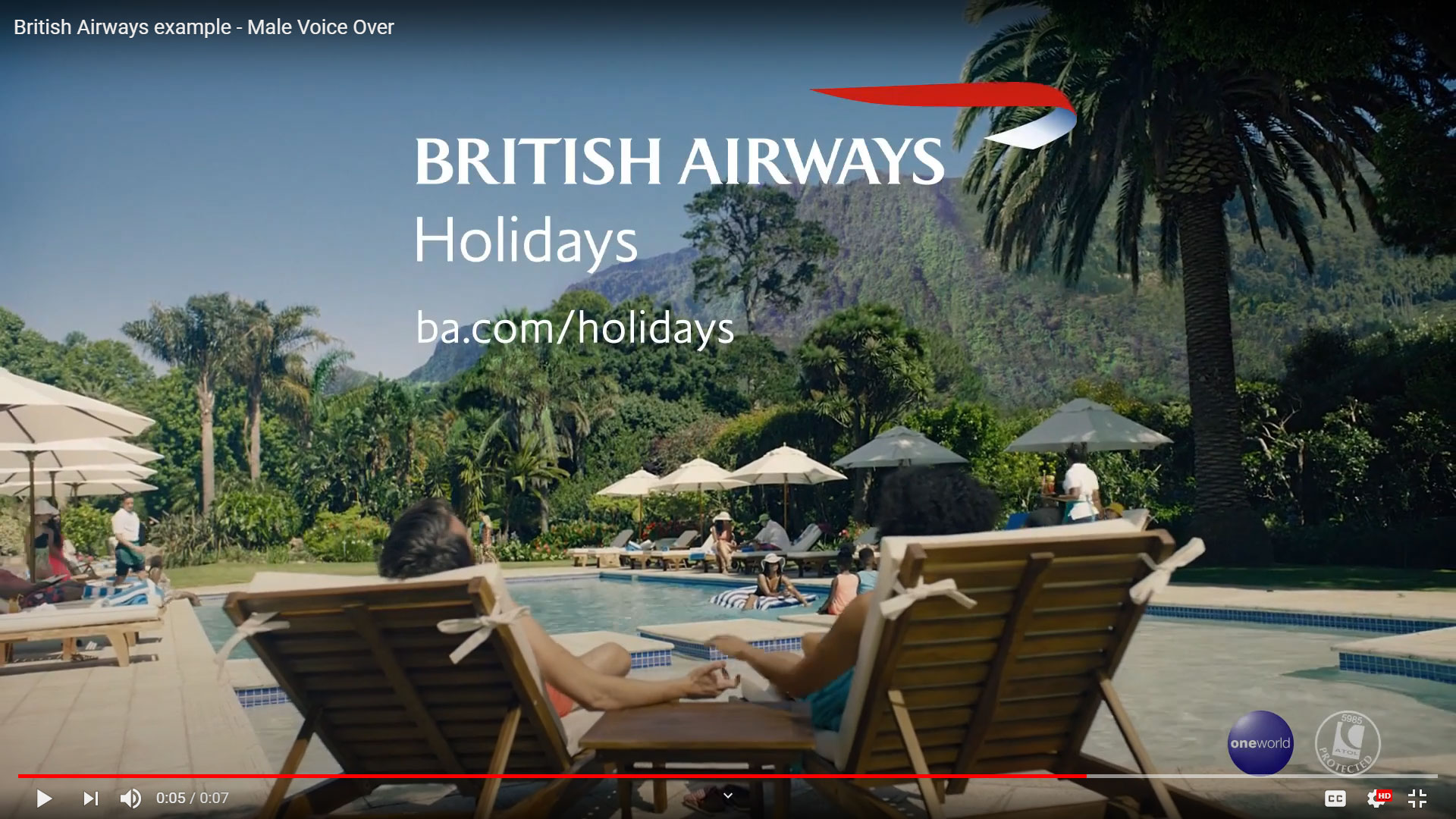 British Airways advert BRITISH VOICE OVER by Mitch